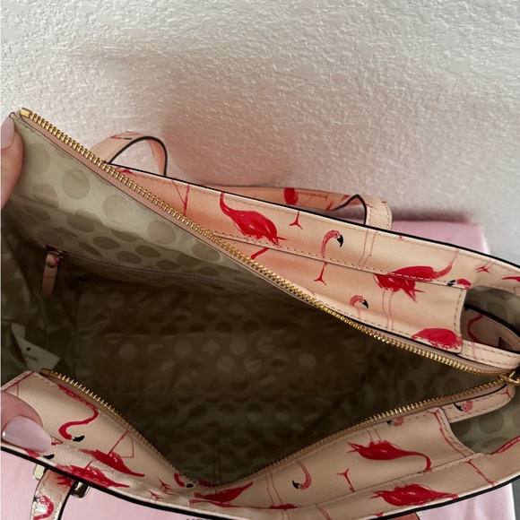 Kate Spade Grainy Vinyl Flamingo Tote Bag - Picture 5 of 7